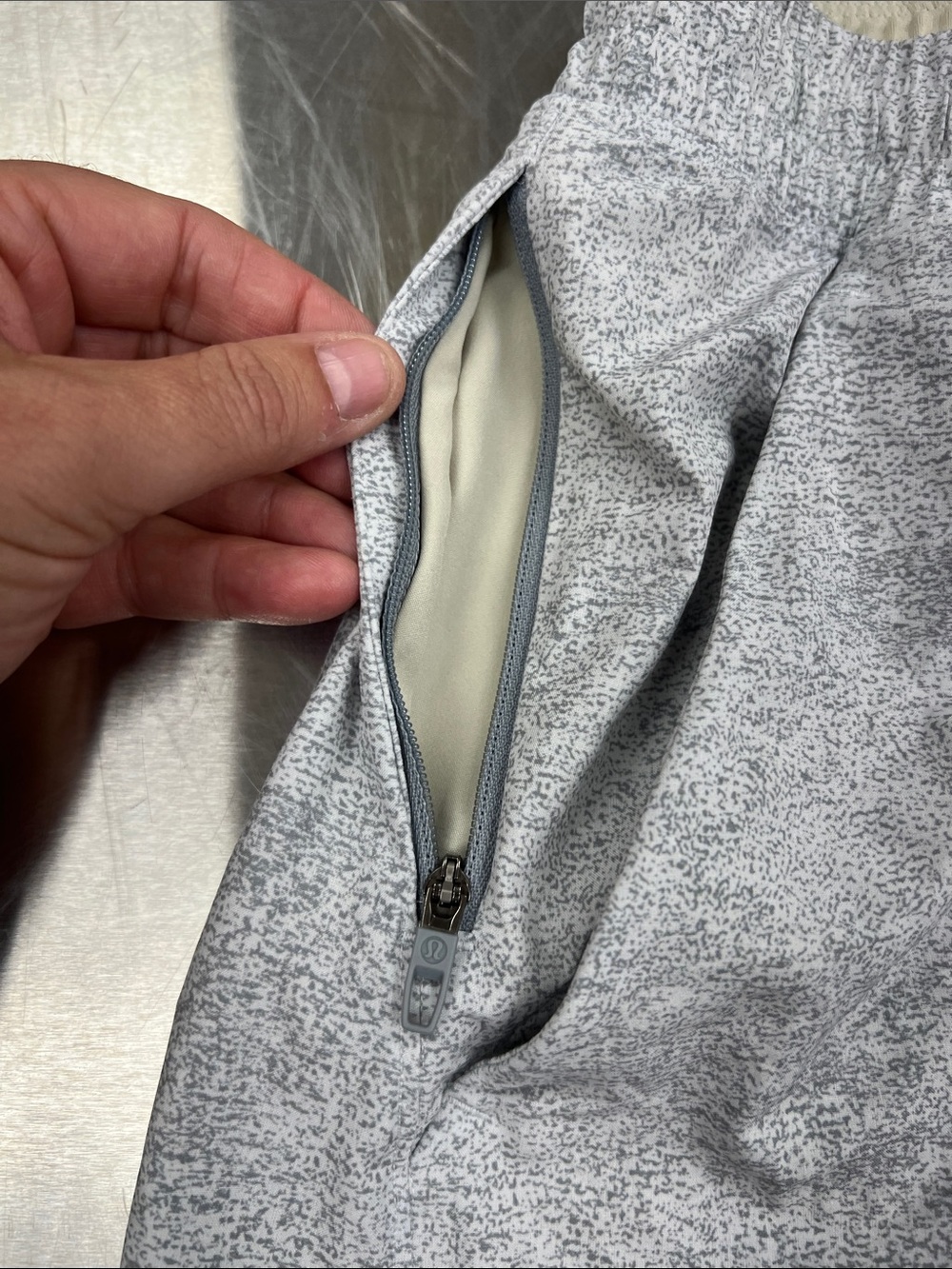 lululemon athletica Gray Marbled Athletic Shorts XXL - Picture 4 of 14